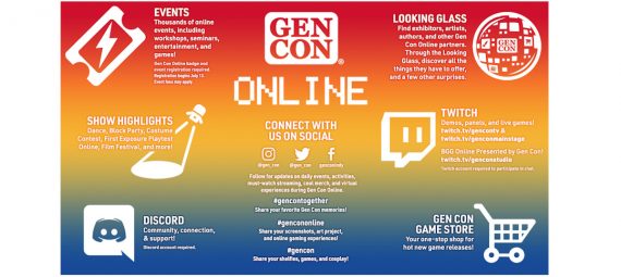 2020 - My interests at Gen Con Online 2020