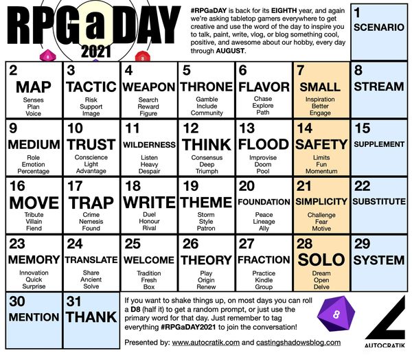 RPG a Day Word List