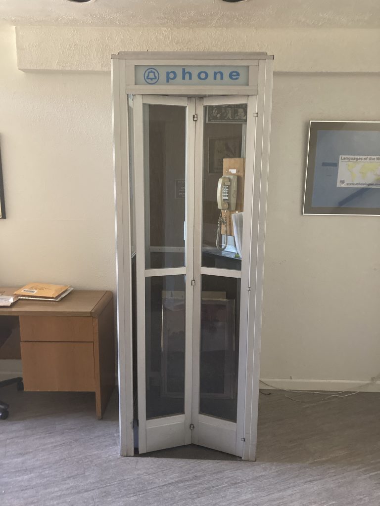 A telephone booth