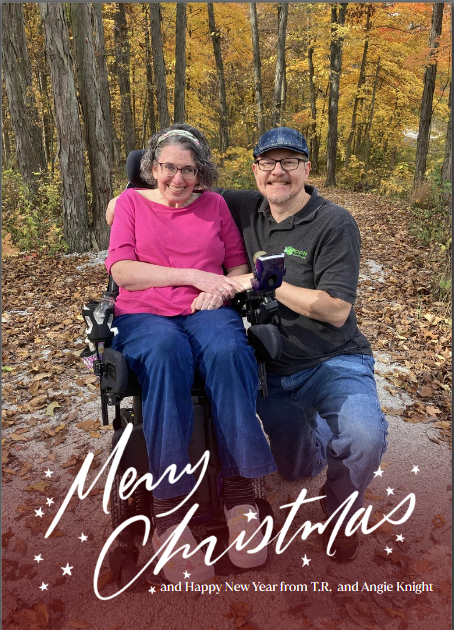 Angie and T.R.'s Christmas postcard. 