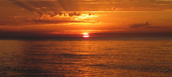 Sunset over Lake Michigan at Indiana Dunes